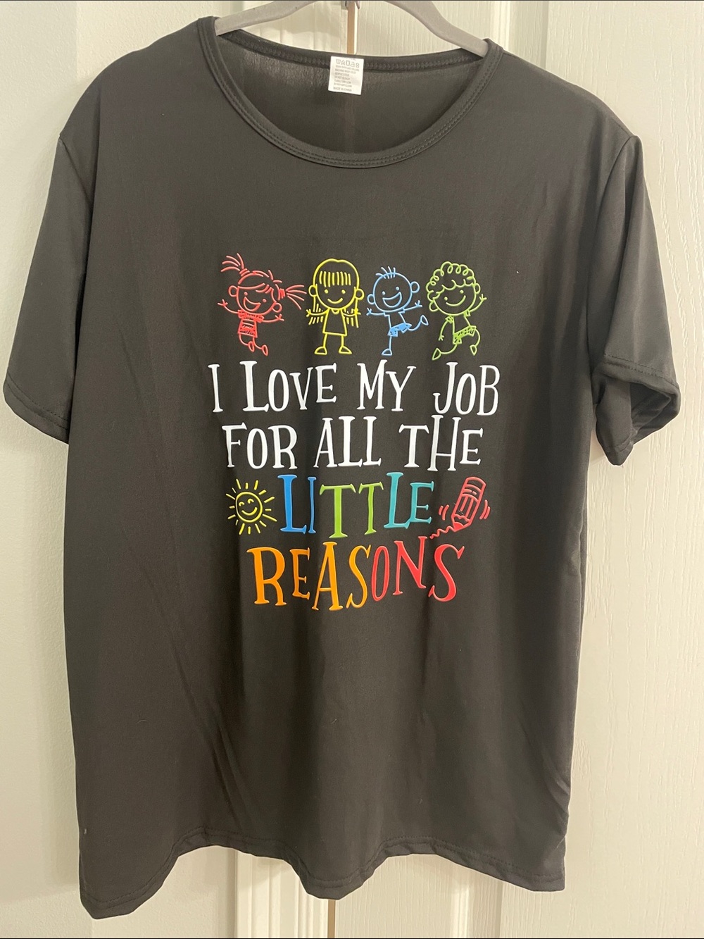 I Love My Job For All The Little Reasons Kids Graphic Tee - Black